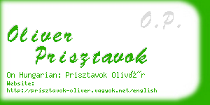 oliver prisztavok business card